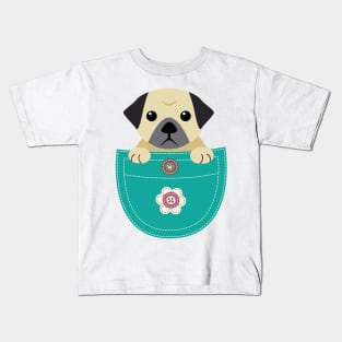 Cute Pugs Funny Gift Love Dog Kids T-Shirt